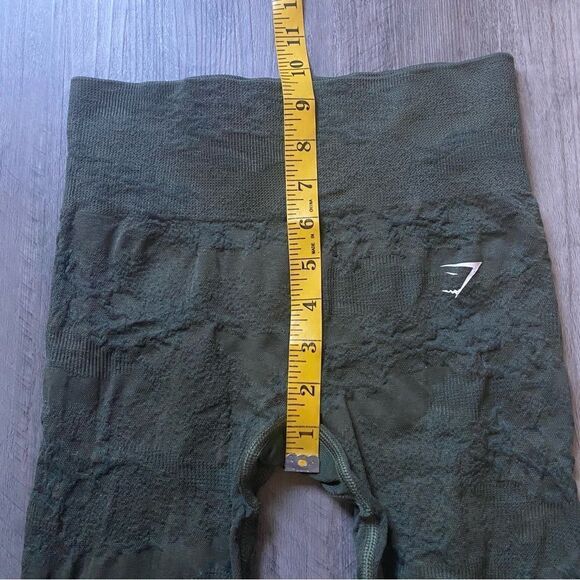 Gymshark Adapt Camo Leggings Moss Olive High Rise XS Workout - Picture 9 of 13